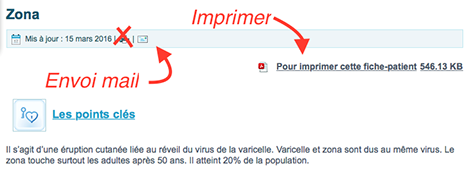 Fiches d'information des patients - SSMG Lorsque vous arrivez sur la page de la fiche, vous pouvez choisir soit de l'envoyer au patient par mail, soit de l'imprimer. Fiches d'information des patients - SSMG Lorsque vous arrivez sur la page de la fiche, vous pouvez choisir soit de l'envoyer au patient par mail, soit de l'imprimer.